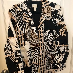 Chico's. Alluring Print Sateen Jacket